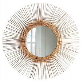 ΚΑΘΡΕΠΤΗΣ ΤΟΙΧΟΥ ΣΤΡΟΓΓΥΛΟΣ ΜΕ STICKS ΚΟΚΟΦΟΙΝΙΚΑ ΣΕ ΦΥΣΙΚΟ 120x4x120Yεκ.HM7732 - ΚΑΘΡΕΠΤΕΣ στο Milonadakis.gr