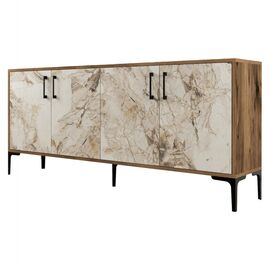 ΜΠΟΥΦΕΣ ΜΕΛΑΜΙΝΗΣ ΕΦΕ ΕΚΡΟΥ ΜΑΡΜΑΡΟ ΚΑΙ ΚΑΡΥΔΙ 180x35x78Υεκ.HM9428.02 - ΜΠΟΥΦΕΔΕΣ-ΚΟΝΣΟΛΕΣ στο Milonadakis.gr