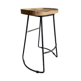 ΣΚΑΜΠΟ ΑΠΟ ΞΥΛΟ ΤΟΟΝ-ΜΕΤΑΛΛΟ ΣΕ ΜΑΥΡΟ-ΦΥΣΙΚΟ 48Χ40,5Χ71Yεκ.HM9333.01 - ΣΚΑΜΠΟ ΜΠΑΡ στο Milonadakis.gr