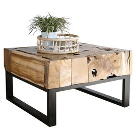 ΤΡΑΠΕΖΙ ΣΑΛΟΝΙΟΥ HM9354 ΑΠΟ ΜΑΣΙΦ ΞΥΛΟ ΤEAK ΦΥΣΙΚΟ 80X80X48Yεκ. - ΤΡΑΠΕΖΑΚΙΑ ΣΑΛΟΝΙΟΥ στο Milonadakis.gr