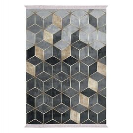 ΧΑΛΙ ΣΑΛΟΝΙΟΥ JOSIANE ΜΕ ΚΡΟΣΙΑ HM7814.18 ΓΚΡΙ ΧΡΥΣΟ 145X220 εκ. - ΣΠΙΤΙΟΥ στο Milonadakis.gr