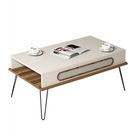 ΤΡΑΠΕΖΙ ΣΑΛΟΝΙΟΥ ΜΕΛΑΜΙΝΗΣ HM9500.03 ΣΕ ΕΚΡΟΥ-ΜΕΤΑΛΛΙΚΑ ΠΟΔΙΑ 105x56x45.8Υεκ. - ΤΡΑΠΕΖΑΚΙΑ ΣΑΛΟΝΙΟΥ στο Milonadakis.gr