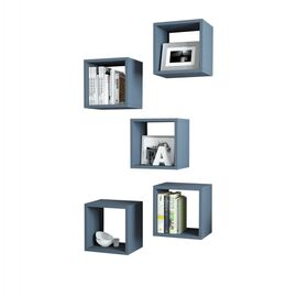 ΣΕΤ ΡΑΦΙΑ ΤΟΙΧΟΥ 5ΤΜΧ ΜΕΛΑΜΙΝΗΣ HM9519.05 ΜΠΛΕ 30x30x24Y εκ. - ΡΑΦΙΑ ΤΟΙΧΟΥ στο Milonadakis.gr