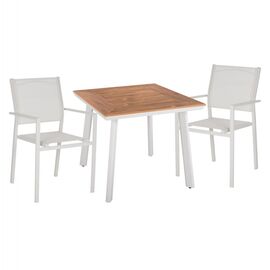 ΣΕΤ ΤΡΑΠΕΖΑΡΙΑΣ 3ΤΜΧ ΤΡΑΠΕΖΙ POLYWOOD 80Χ80 & ΠΟΛΥΘΡΟΝΑ ΜΕΤΑΛΛΙΚΗ TEXTLINE ΛΕΥΚΟ HM11834 - ΣΕΤ ΤΡΑΠΕΖΑΡΙΕΣ στο Milonadakis.gr