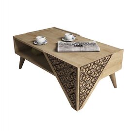 ΤΡΑΠΕΖΙ ΣΑΛΟΝΙΟΥ ΜΕΛΑΜΙΝΗΣ HM9498.01 ΣΕ ΦΥΣΙΚΟ ΟΑΚ-ΣΚΑΛΙΣΤΕΣ ΓΩΝΙΕΣ 105x58x40Υεκ. - ΤΡΑΠΕΖΑΚΙΑ ΣΑΛΟΝΙΟΥ στο Milonadakis.gr