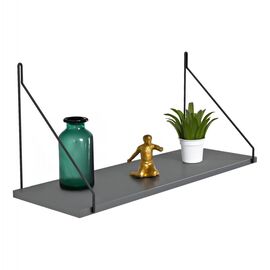 ΡΑΦΙ ΤΟΙΧΟΥ AGILAN ΜΕΛΑΜΙΝΗΣ HM9183.20 ΓΚΡΙ 72x20x27Y εκ. - ΡΑΦΙΑ ΤΟΙΧΟΥ στο Milonadakis.gr