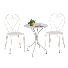 ΣΕΤ ΤΡΑΠΕΖΑΡΙΑΣ ΕΞΩΤΕΡΙΚΟΥ ΧΩΡΟΥ 3ΤΜΧ HM11875 ΜΕΤΑΛΛΙΚΟ ΛΕΥΚΟ - ΣΕΤ ΤΡΑΠΕΖΑΡΙΕΣ στο Milonadakis.gr