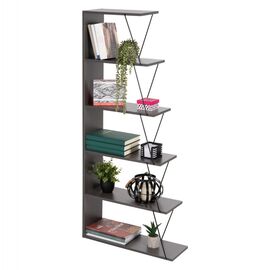 ΒΙΒΛΙΟΘΗΚΗ ΜΙΝΙ TARS HM2241.20 ΓΚΡΙ ΜΕΛΑΜΙΝΗ-ΜΑΥΡΕΣ ΜΕΤΑΛ. ΒΕΡΓΕΣ 65x22-24x146Υεκ. - ΒΙΒΛΙΟΘΗΚΕΣ στο Milonadakis.gr