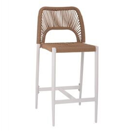 ΣΚΑΜΠΟ ΑΛΟΥΜΙΝΙΟΥ ΜΕ RATTAN ΜΕΣΑΙΟΥ ΥΨΟΥΣ ΛΕΥΚΟ HM5920.01 46x58x95Yεκ. - ΣΚΑΜΠΩ στο Milonadakis.gr