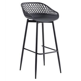 ΣΚΑΜΠΟ ΠΟΛΥΠΡΟΠΥΛΕΝΙΟΥ ΜΑΥΡΟ ΜΕ ΜΕΤΑΛΛΙΚΑ ΠΟΔΙΑ HM8686.12 45x45x97Υ εκ. - ΣΚΑΜΠΟ ΜΠΑΡ στο Milonadakis.gr