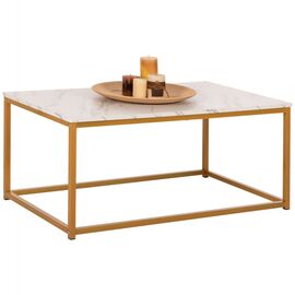 ΤΡΑΠΕΖΙ ΣΑΛΟΝΙΟΥ SAFFRON HM8975.11 ΜΕΛΑΜΙΝΗ ΛΕΥΚΟ ΜΑΡΜΑΡΟ-ΧΡΥΣΗ ΒΑΣΗ 95Χ55Χ43,5Yεκ. - ΤΡΑΠΕΖΑΚΙΑ ΣΑΛΟΝΙΟΥ στο Milonadakis.gr