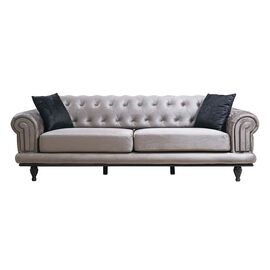 Καναπές 3θέσιος PWF-0522 pakoworld ύφασμα γκρι-μαύρο 230x95x78εκ - ΚΑΡΕΚΛΕΣ ΓΡΑΦΕΙΟΥ στο Milonadakis.gr