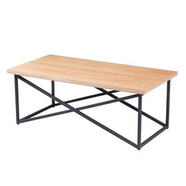 ΤΡΑΠΕΖΙ ΣΑΛΟΝΙΟΥ HM9469.01 MDF ΜΕ ΚΑΠΛΑΜΑ ΞΥΛΟΥ ΣΕ ΦΥΣΙΚΟ&ΣΤΥΛ ΡΟΥΣΤΙΚ 120x60x45,5Yεκ. - ΤΡΑΠΕΖΑΚΙΑ ΣΑΛΟΝΙΟΥ στο Milonadakis.gr