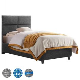 ΚΡΕΒΑΤΙ MILO ΑΠΟ ΓΚΡΙ ΥΦΑΣΜΑ HM652.01 ΓΙΑ ΣΤΡΩΜΑ 90x200 εκ. - ΚΡΕΒΑΤΙΑ στο Milonadakis.gr