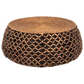 ΤΡΑΠΕΖΙ ΣΑΛΟΝΙΟΥ ILION HM7868 ΣΤΡΟΓΓΥΛΟ ΨΑΘΑ ΥΔΡΟΥΑΚΙΝΘΟΥ-ΜΑΥΡΟ-ΦΥΣΙΚΟ Φ115x45Υεκ. - ΤΡΑΠΕΖΑΚΙΑ ΣΑΛΟΝΙΟΥ στο Milonadakis.gr