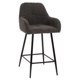 ΣΚΑΜΠΟ ΜΕΣΑΙΟΥ ΥΨΟΥΣ STRIKE HM8592.01 ΥΦΑΣΜΑ TEDDY ΓΚΡΙ-ΜΑΥΡΑ ΜΕΤΑΛΛΙΚΑ ΠΟΔΙΑ 50x50x94,5Υεκ. - ΣΚΑΜΠΟ ΜΠΑΡ στο Milonadakis.gr