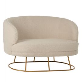 ΚΑΝΑΠΕΣ 2ΘΕΣΙΟΣ ARIEN HM8492.20 ΕΚΡΟΥ ΜΠΟΥΚΛΕ ΥΦΑΣΜΑ ΜΕ ΧΡΥΣΗ ΒΑΣΗ 130x75x85Y εκ. - ΚΑΝΑΠΕΔΕΣ-ΣΑΛΟΝΙΑ στο Milonadakis.gr