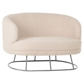 ΚΑΝΑΠΕΣ 2ΘΕΣΙΟΣ ARIEN HM8492.23 ΑΠΟ ΛΕΥΚΟ ΜΠΟΥΚΛΕ ΜΕ ΑΣΗΜΙ ΒΑΣΗ 125X80X84Y εκ. - ΚΑΝΑΠΕΔΕΣ-ΣΑΛΟΝΙΑ στο Milonadakis.gr