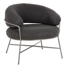 ΠΟΛΥΘΡΟΝΑ TRUDI HM8639.21 ΑΠΟ ΜΠΟΥΚΛΕ ΓΚΡΙ ΜΕ ΑΣΗΜΙ ΜΕΤΑΛΛΙΚΟ ΣΚΕΛΕΤΟ 84x79x76Υ εκ. - ΚΑΡΕΚΛΕΣ - ΠΟΛΥΘΡΟΝΕΣ ΕΣ. στο Milonadakis.gr