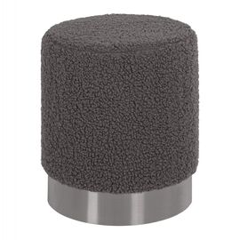 ΣΚΑΜΠΟ LEVY HM8408.21 ΓΚΡΙ ΜΠΟΥΚΛΕ ΥΦΑΣΜΑ ΜΕ ΑΣΗΜΙ ΒΑΣΗ Φ35x42Υ εκ. - ΠΟΥΦ - ΣΚΑΜΠΟ - ΜΠΑΟΥΛΟ στο Milonadakis.gr