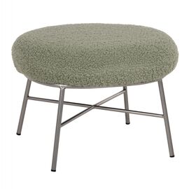 ΣΚΑΜΠΟ ΥΠΟΠΟΔΙΟ TRUDI HM8640.27 ΜΠΟΥΚΛΕ ΦΥΣΤΙΚΙ ΜΕ ΑΣΗΜΙ ΒΑΣΗ 56x47x40Υ εκ. - ΠΟΥΦ - ΣΚΑΜΠΟ - ΜΠΑΟΥΛΟ στο Milonadakis.gr