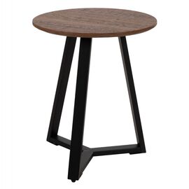 ΒΟΗΘΗΤΙΚΟ ΤΡΑΠΕΖΑΚΙ HM9587.04 MDF ΚΑΡΥΔΙ-ΜΑΥΡΗ ΜΕΤΑΛΛΙΚΗ ΒΑΣΗ Φ45x55Υεκ. - ΒΟΗΘΗΤΙΚΑ ΤΡΑΠΕΖΑΚΙΑ στο Milonadakis.gr