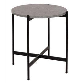 ΒΟΗΘΗΤΙΚΟ ΤΡΑΠΕΖΙ HM9589.02 MDF ΓΚΡΙ ΜΑΡΜΑΡΟ-ΜΑΥΡΗ ΜΕΤΑΛΛΙΚΗ ΒΑΣΗ Φ50x55Υεκ. - ΒΟΗΘΗΤΙΚΑ ΤΡΑΠΕΖΑΚΙΑ στο Milonadakis.gr