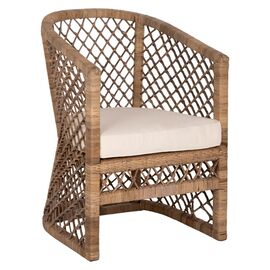 ΠΟΛΥΘΡΟΝΑ MPIKO HM5990 RATTAN ΦΥΣΙΚΟ-ΜΑΞΙΛΑΡΙ ΕΚΡΟΥ 64x68x87Υ εκ. - ΚΑΡΕΚΛΕΣ - ΠΟΛΥΘΡΟΝΕΣ στο Milonadakis.gr