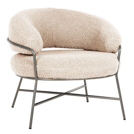 ΠΟΛΥΘΡΟΝΑ TRUDI HM8639.23 ΑΠΟ ΜΠΟΥΚΛΕ ΛΕΥΚΟ ΜΕ ΑΣΗΜΙ ΣΚΕΛΕΤΟ 84x79x76Υ εκ. - ΚΑΡΕΚΛΕΣ - ΠΟΛΥΘΡΟΝΕΣ ΕΣ. στο Milonadakis.gr