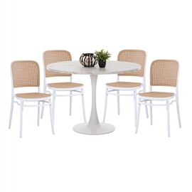 ΣΕΤ ΤΡΑΠΕΖΑΡΙΑΣ 5ΤΜΧ HM11911 ΜΕ ΣΤΡΟΓΓΥΛΟ ΤΡΑΠΕΖΙ ΚΑΙ ΚΑΡΕΚΛΕΣ ΠΟΛΥΠΡΟΠΥΛΕΝΙΟΥ - ΤΡΑΠΕΖΑΡΙΕΣ στο Milonadakis.gr