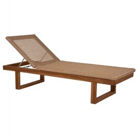 ΞΑΠΛΩΣΤΡΑ PATRON HM5993 TEAK ΞΥΛΟ ΚΑΙ ΣΧΟΙΝΙ VIRO ΣΕ ΠΛΕΞΗ WICKER 191x65x86Yεκ. - ΞΑΠΛΩΣΤΡΕΣ στο Milonadakis.gr