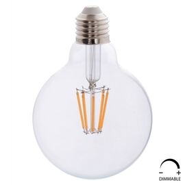 ΛΑΜΠΤΗΡΑΣ GLOBO LED FILAMENT 8W E27 3000K ΔΙΑΦΑΝΟΣ DIMMABLE HM4050.01 - ΦΩΤΙΣΜΟΣ ΟΙΚΟΝΟΜΙΑΣ στο Milonadakis.gr
