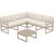 MYKONOS ΓΩΝΙΑ SET TAUPE ΜΕ ΜΑΞΙΛΑΡΙΑ ΠΟΛ/ΝΙΟΥ (+ΤΡΑΠ.65εκ.) - ΣΕΤ ΣΑΛΟΝΙΑ στο Milonadakis.gr