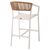 ΣΚΑΜΠΟ ΑΛΟΥΜΙΝΙΟΥ ΛΕΥΚΟ HM5892.32 ΜΕΣ. ΥΨΟΥΣ-ΜE RATTAN & TΕΧΤLINE 57x57x99,5Yεκ. - ΣΚΑΜΠΩ στο Milonadakis.gr