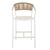 ΣΚΑΜΠΟ ΑΛΟΥΜΙΝΙΟΥ ΛΕΥΚΟ ΜΕ ΜΠΡΑΤΣΑ RATTAN & TEXTLINE 56x58x105Yεκ. HM5892.22 - ΣΚΑΜΠΩ στο Milonadakis.gr