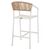 ΣΚΑΜΠΟ ΑΛΟΥΜΙΝΙΟΥ ΛΕΥΚΟ ΜΕ ΜΠΡΑΤΣΑ RATTAN & TEXTLINE 56x58x105Yεκ. HM5892.22 - ΣΚΑΜΠΩ στο Milonadakis.gr