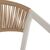 ΣΚΑΜΠΟ ΑΛΟΥΜΙΝΙΟΥ ΛΕΥΚΟ ΜΕ ΜΠΡΑΤΣΑ RATTAN & TEXTLINE 56x58x105Yεκ. HM5892.22 - ΣΚΑΜΠΩ στο Milonadakis.gr