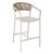 ΣΚΑΜΠΟ ΑΛΟΥΜΙΝΙΟΥ ΛΕΥΚΟ ΜΕ ΜΠΡΑΤΣΑ RATTAN & TEXTLINE 56x58x105Yεκ. HM5892.22 - ΣΚΑΜΠΩ στο Milonadakis.gr