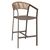 ΣΚΑΜΠΟ ΑΛΟΥΜΙΝΙΟΥ ΣΑΜΠΑΝΙ ΜΕ ΜΠΡΑΤΣΑ RATTAN & TEXTLINE 56x58x105Yεκ.HM5892.23 - ΣΚΑΜΠΩ στο Milonadakis.gr