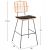 ΣΚΑΜΠΟ ΜΠΑΡ ALLEGRA HM5455.11 ΜΕΤΑΛΛΟ&ΜΑΞΙΛΑΡΙ ΜΑΥΡΟ-WICKER ΜΠΕΖ 56x59x116,5Υεκ. - ΣΚΑΜΠΩ στο Milonadakis.gr