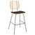 ΣΚΑΜΠΟ ΜΠΑΡ ALLEGRA HM5455.11 ΜΕΤΑΛΛΟ&ΜΑΞΙΛΑΡΙ ΜΑΥΡΟ-WICKER ΜΠΕΖ 56x59x116,5Υεκ. - ΣΚΑΜΠΩ στο Milonadakis.gr