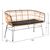 ΠΑΓΚΑΚΙ ΔΙΘΕΣΙΟ ALLEGRA HM5692.11 P.E.RATTAN ΜΠΕΖ-ΜΑΥΡΟΣ ΜΕΤΑΛ.ΣΚΕΛΕΤΟΣ 125x60x77Υεκ - ΠΑΓΚΑΚΙΑ στο Milonadakis.gr