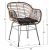 ΠΟΛΥΘΡΟΝΑ ALLEGRA HM5663.11 ΜΕΤΑΛ.ΣΚΕΛΕΤΟΣ-P.E.RATTAN ΜΠΕΖ-ΜΑΥΡΟ 58x59x81Υεκ - ΚΑΡΕΚΛΕΣ - ΠΟΛΥΘΡΟΝΕΣ στο Milonadakis.gr