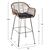 ΣΚΑΜΠΟ ΜΠΑΡ ALLEGRA HM5690.11 ΜΕΤΑΛΛΟ&ΜΑΞΙΛΑΡΙ ΜΑΥΡΟ-WICKER ΜΠΕΖ 55x54x108Υεκ. - ΣΚΑΜΠΩ στο Milonadakis.gr
