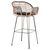 ΣΚΑΜΠΟ ΜΠΑΡ ALLEGRA HM5690.11 ΜΕΤΑΛΛΟ&ΜΑΞΙΛΑΡΙ ΜΑΥΡΟ-WICKER ΜΠΕΖ 55x54x108Υεκ. - ΣΚΑΜΠΩ στο Milonadakis.gr
