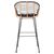 ΣΚΑΜΠΟ ΜΠΑΡ ALLEGRA HM5690.11 ΜΕΤΑΛΛΟ&ΜΑΞΙΛΑΡΙ ΜΑΥΡΟ-WICKER ΜΠΕΖ 55x54x108Υεκ. - ΣΚΑΜΠΩ στο Milonadakis.gr