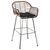 ΣΚΑΜΠΟ ΜΠΑΡ ALLEGRA HM5690.11 ΜΕΤΑΛΛΟ&ΜΑΞΙΛΑΡΙ ΜΑΥΡΟ-WICKER ΜΠΕΖ 55x54x108Υεκ. - ΣΚΑΜΠΩ στο Milonadakis.gr