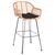 ΣΚΑΜΠΟ ΜΠΑΡ ΨΗΛΟ ALLEGRA HM5640.11 ΜΠΕΖ P.E. RATTAN-ΜΑΥΡΟ ΜΕΤΑΛΛΟ 54x55x108Υεκ. - ΣΚΑΜΠΩ στο Milonadakis.gr
