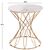 ΒΟΗΘΗΤΙΚΟ ΤΡΑΠΕΖΑΚΙ RUDY HM18037.01 ΚΕΡΑΜΙΚΟ TOP ΛΕΥΚΟ-ΜΕΤΑΛΛΟ ΧΡΥΣΟ Φ45x48,5Υεκ. - ΒΟΗΘΗΤΙΚΑ ΤΡΑΠΕΖΑΚΙΑ στο Milonadakis.gr