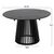 ΣΕΤ ΤΡΑΠΕΖΑΡΙΑΣ 5ΤΜΧ KINGSLEY HM21075.02 ΣΤΡΟΓΓΥΛΟ ΤΡΑΠΕΖΙ Φ120εκ.& 4 ΚΑΡΕΚΛΕΣ-ΜΑΥΡΟ - ΤΡΑΠΕΖΑΡΙΕΣ στο Milonadakis.gr
